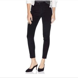 Joe’s Jeans Black Velvet Mid Rise Skinny Jeans